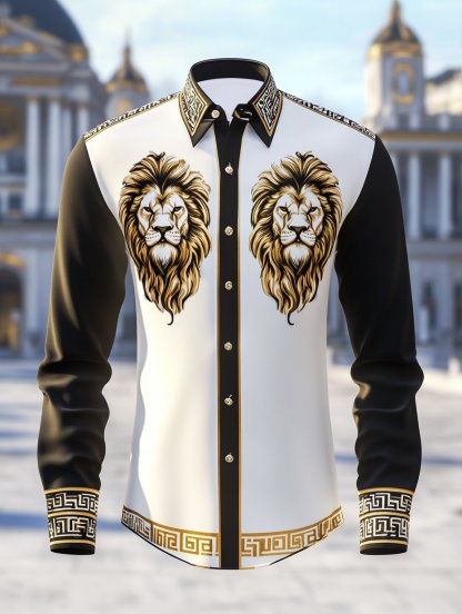 Men's Satin Luxe Long Sleeve Button Down Shirt