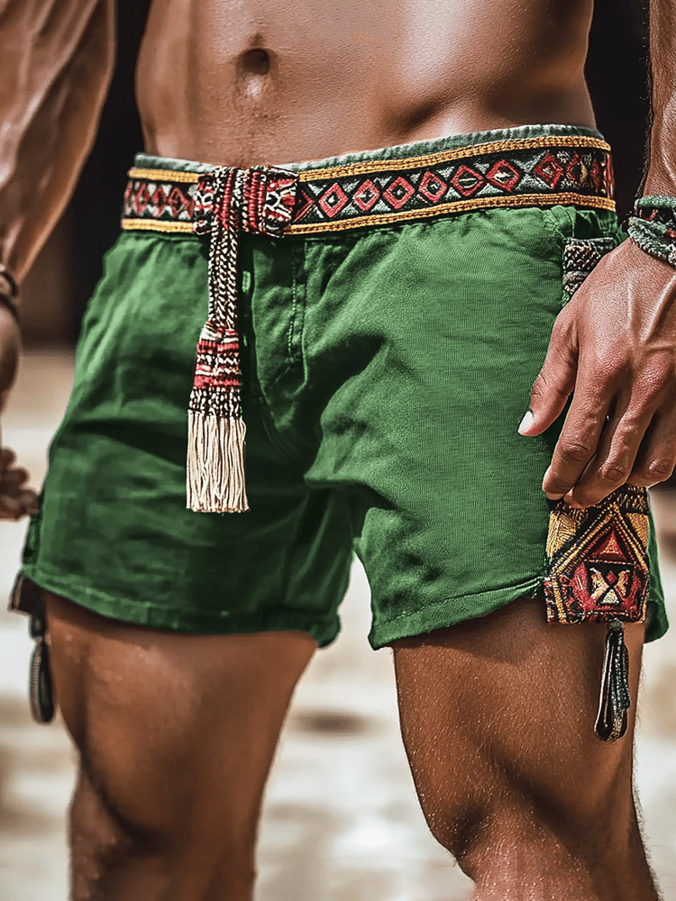 Men's casual ethnic style shorts