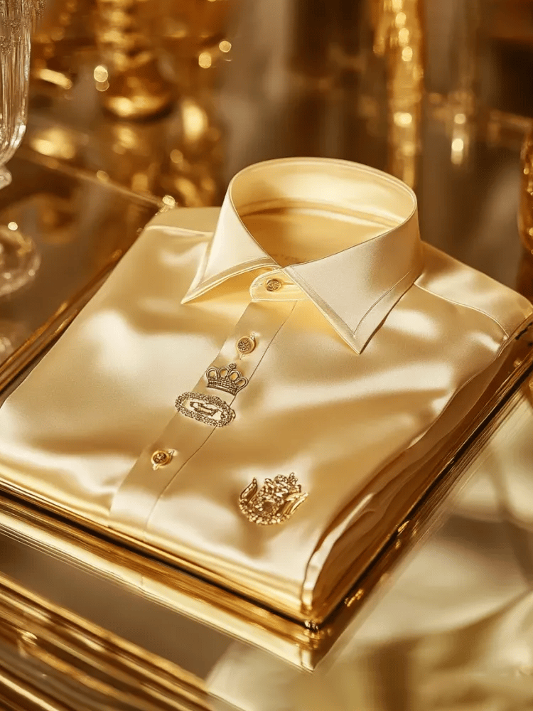 Men's Satin Business Luxury Long Sleeve Shirt