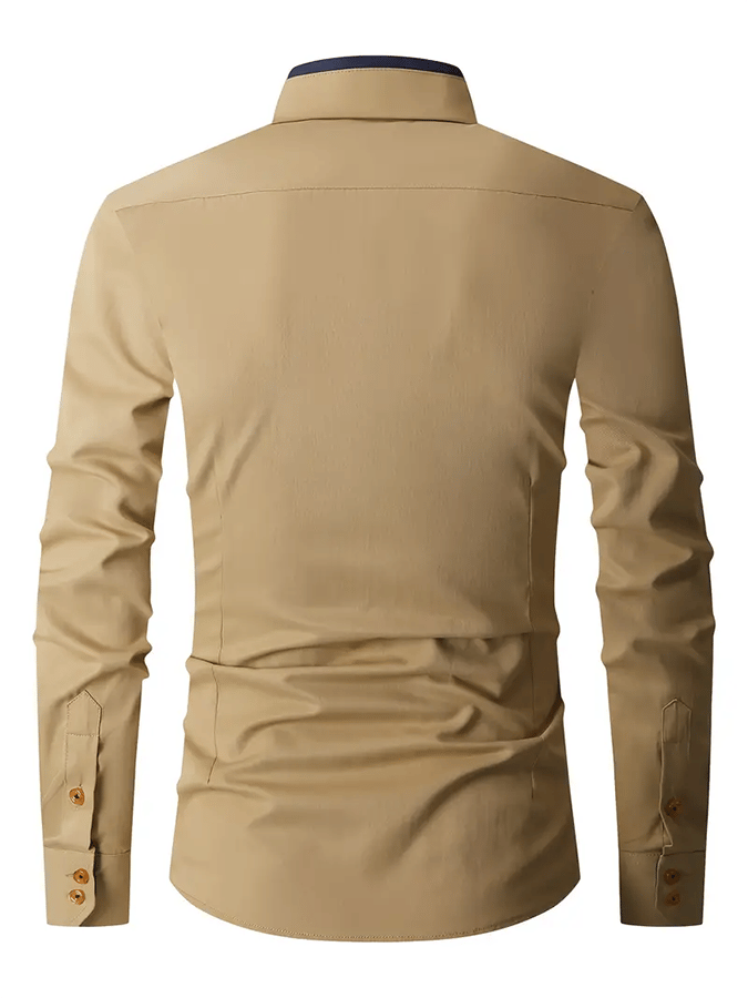 Men's Geometric Design Business Casual Shirt