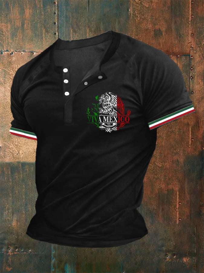 Men's Mexican Independence Day Printed Polo Shirt