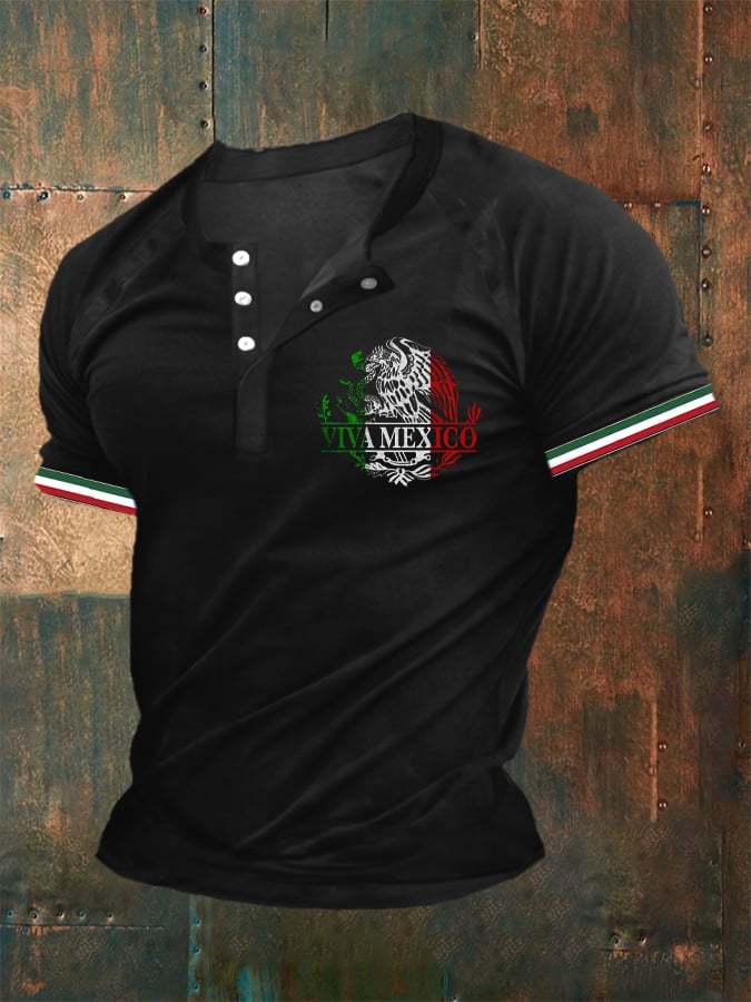 Men's Mexican Independence Day Printed Polo Shirt