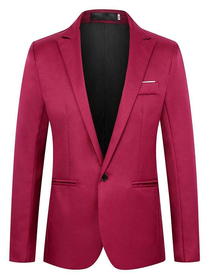 Men's Formal Single-Button Slim Fit Blazer