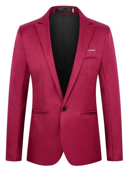 Men's Formal Single-Button Slim Fit Blazer