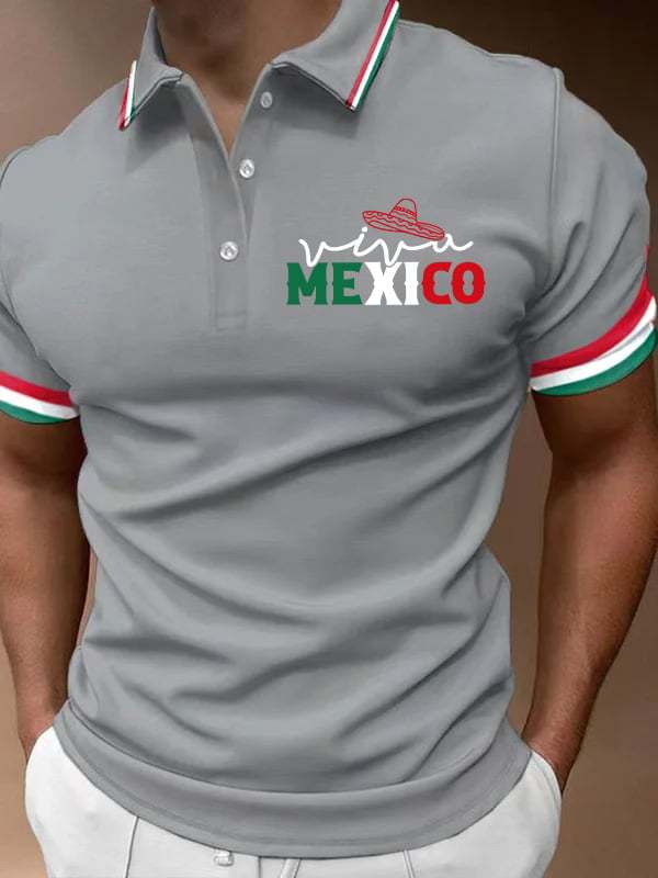 Men's Mexican Independence Day Printed Polo Shirt