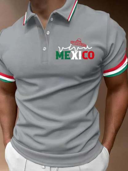 Men's Mexican Independence Day Printed Polo Shirt
