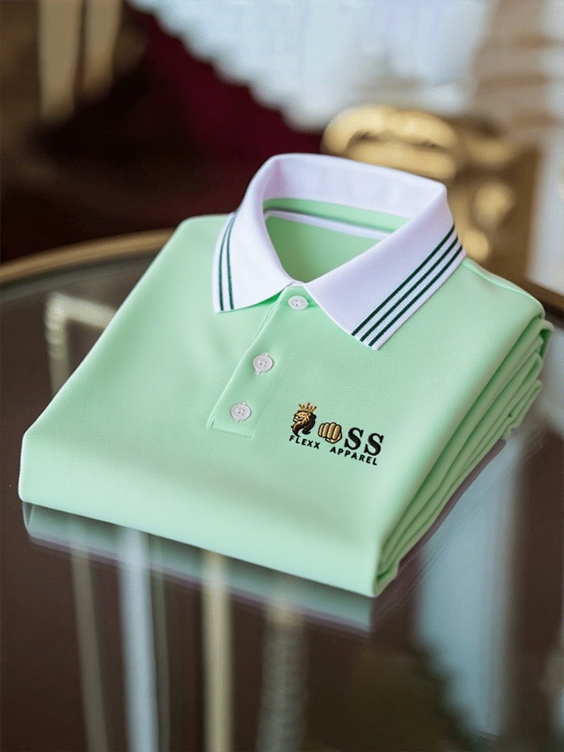 Men's Business Casual Printed Polo Shirt