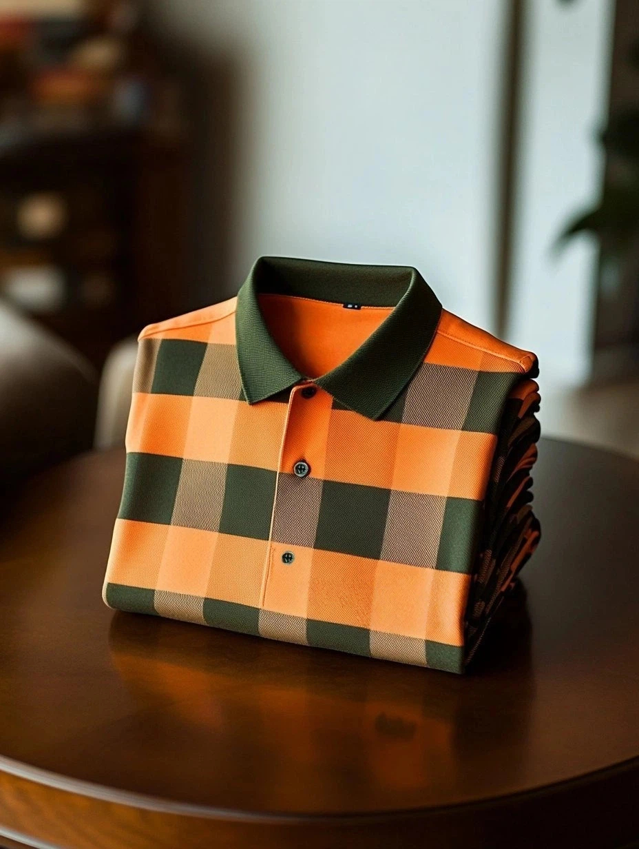 Men's Business Casual Fish Embroidered Button Short Sleeve Polo Shirt