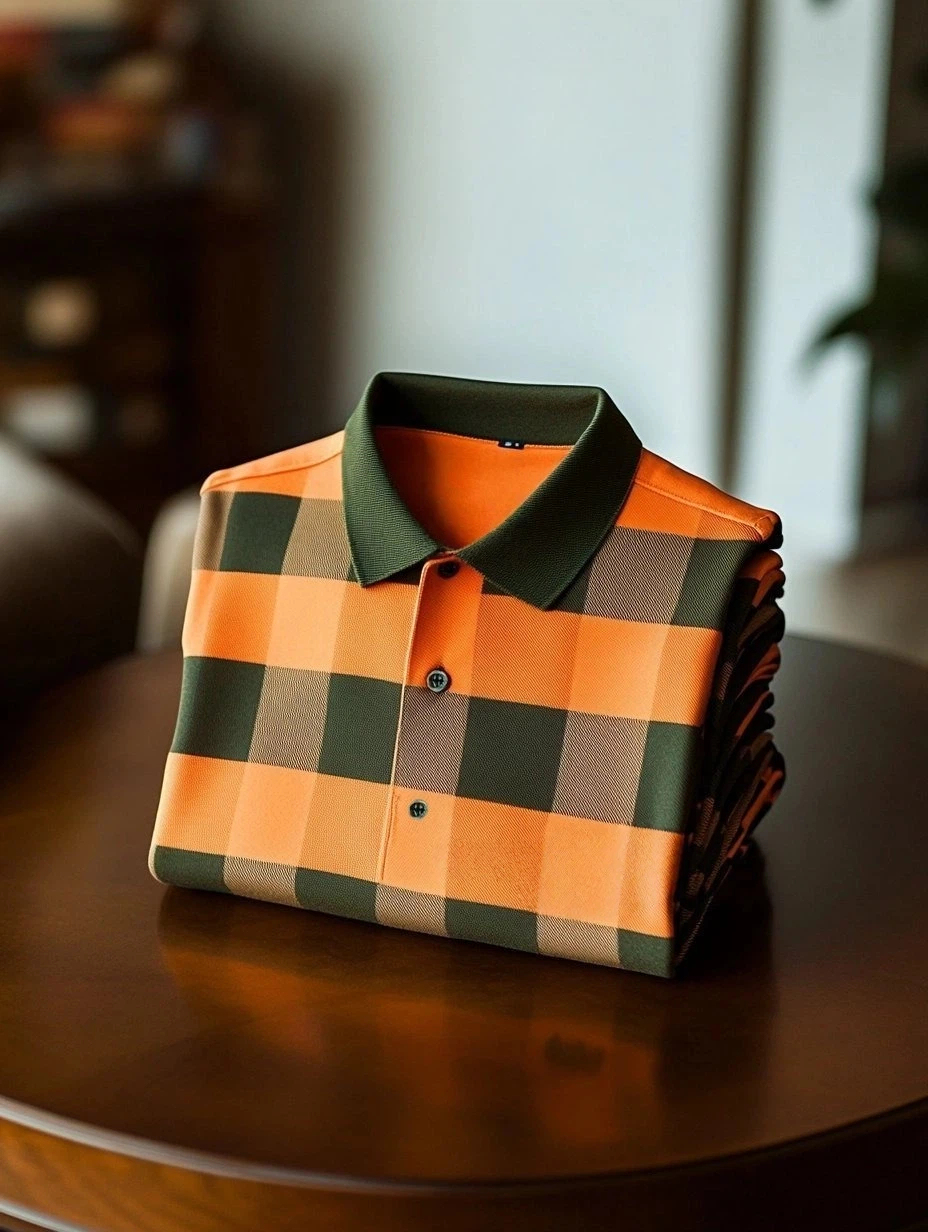Men's Business Casual Fish Embroidered Button Short Sleeve Polo Shirt