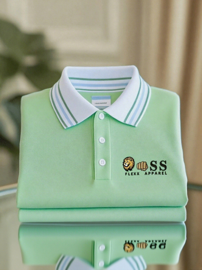 Men's Business Casual Printed Polo Shirt