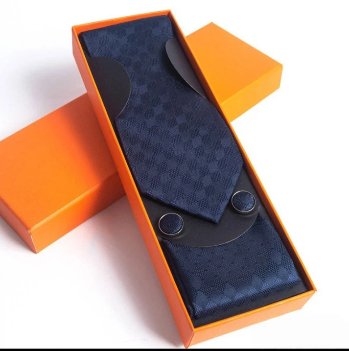 Paisley Men's Tie Square Scarf Cufflinks Gift Box Set