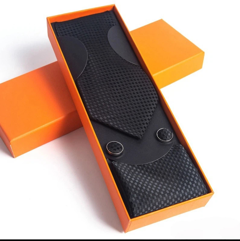 Paisley Men's Tie Square Scarf Cufflinks Gift Box Set