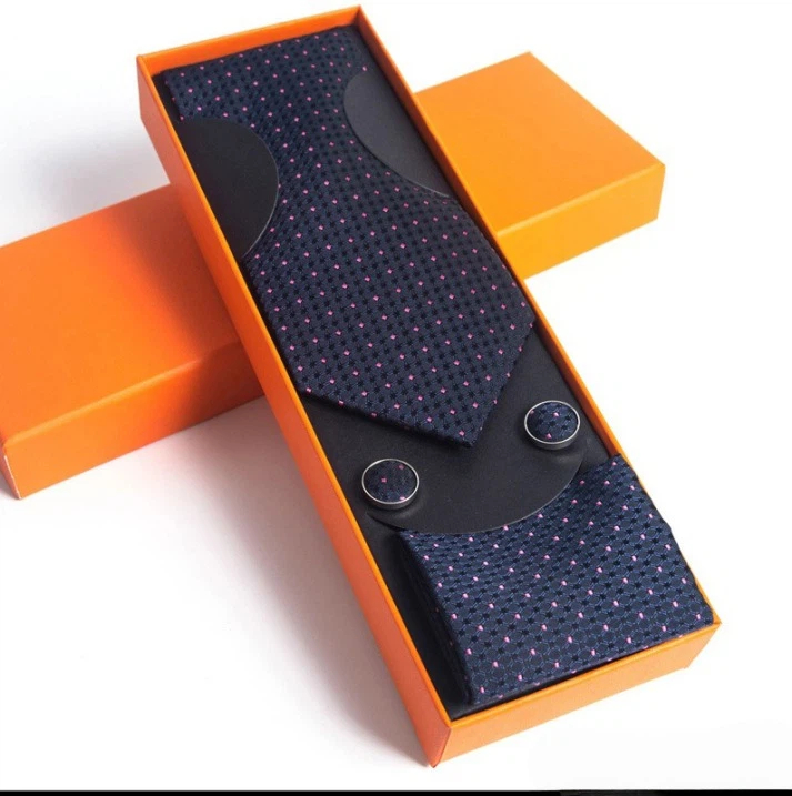 Paisley Men's Tie Square Scarf Cufflinks Gift Box Set