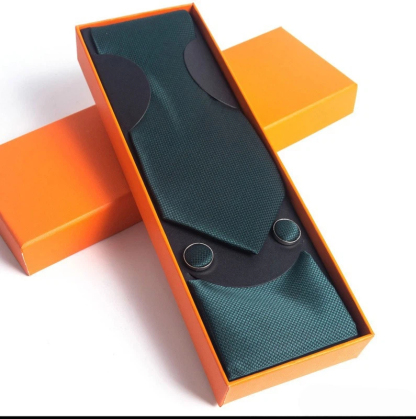 Paisley Men's Tie Square Scarf Cufflinks Gift Box Set