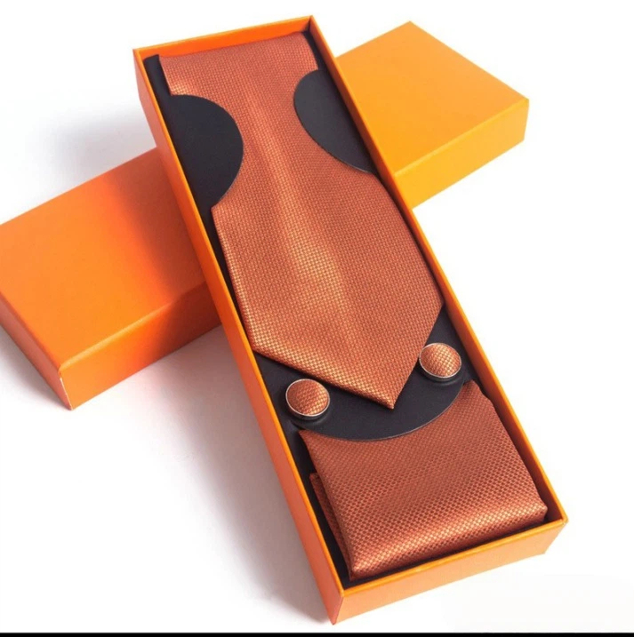 Paisley Men's Tie Square Scarf Cufflinks Gift Box Set