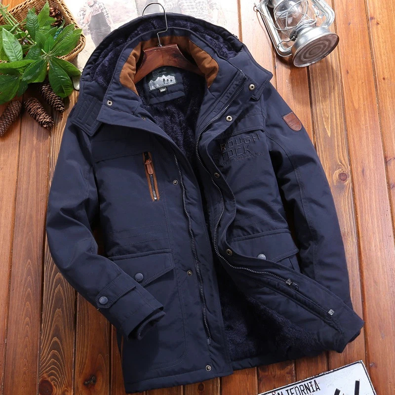 Men's Western Multi-Pocket Hooded Outdoor Farm Jacket