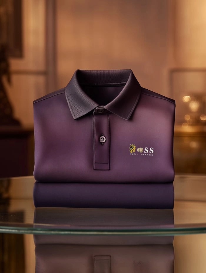 Men's Classic Business Fade Button Short Sleeve Polo Shirt