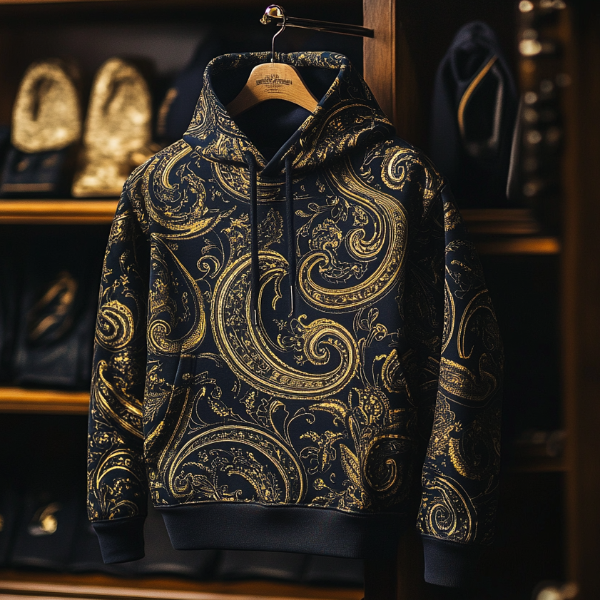 Paisley Art Print Hoodie Men