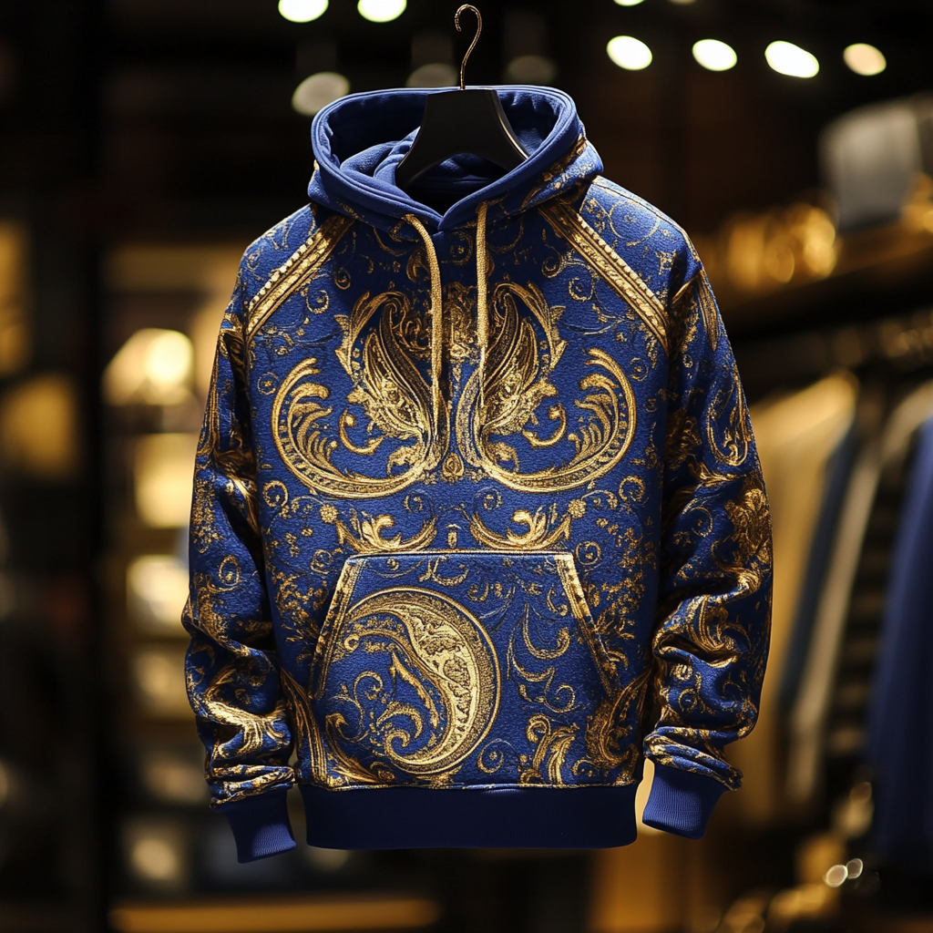 Paisley Art Print Hoodie Men