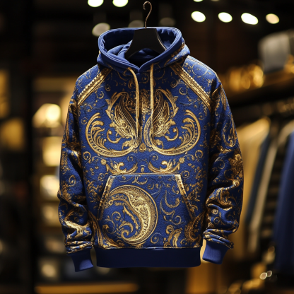 Paisley Art Print Hoodie Men