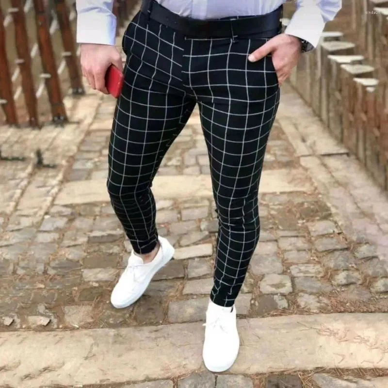 Men's Unique Fashion  Casual  Suit Pants High Elasticity