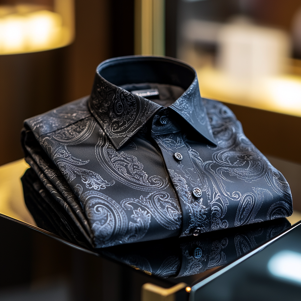 Paisley long-sleeved shirt