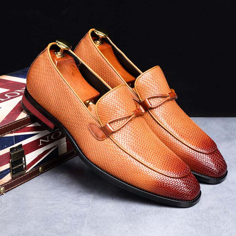 Business Casual British Style Fashion Men'S Leather Shoes