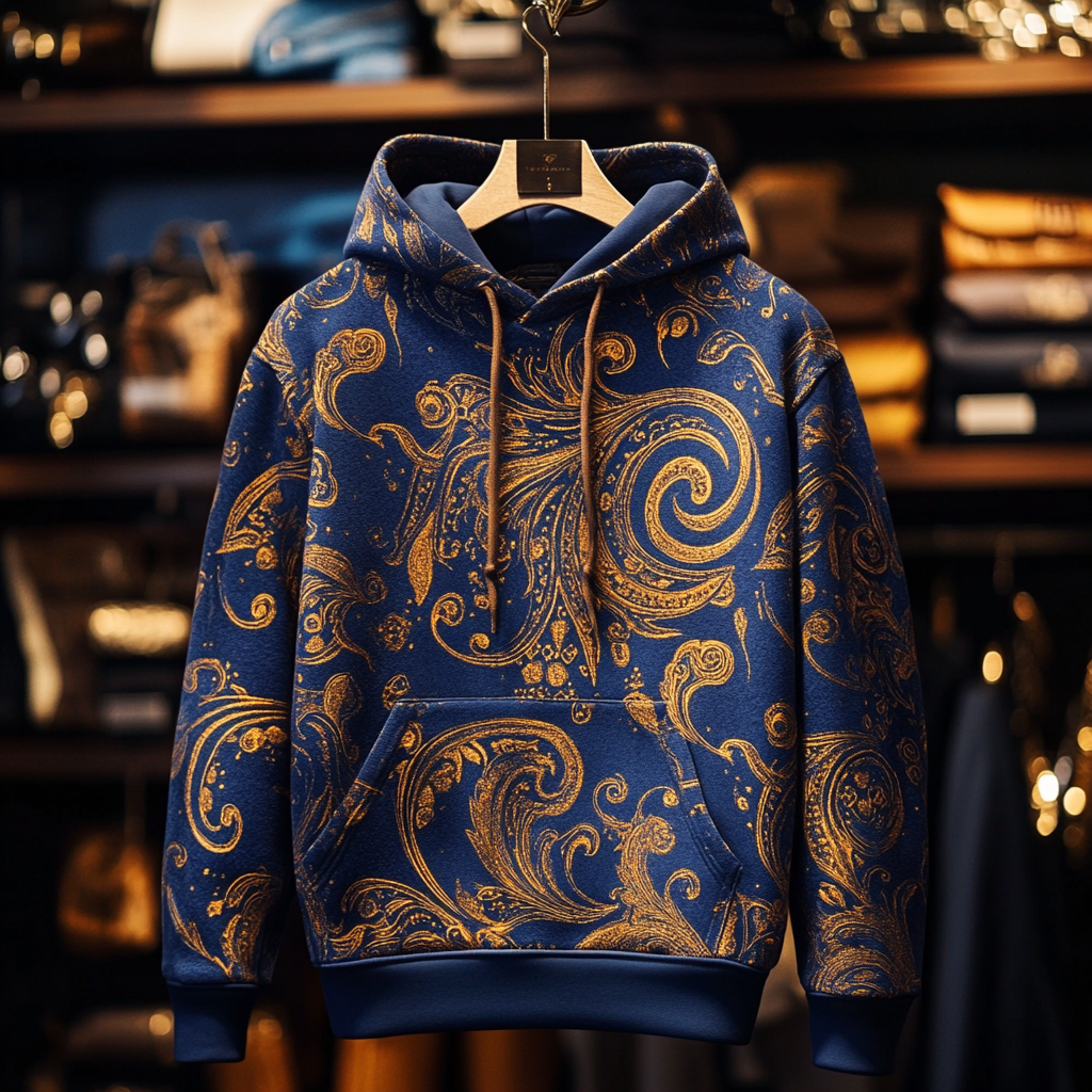 Barocco Art Print Hoodie Men