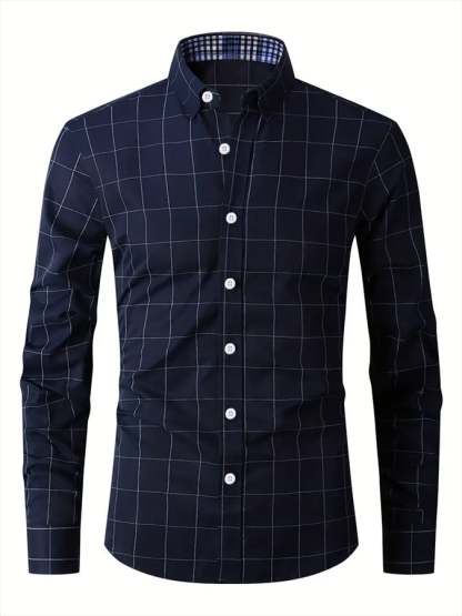 Men's Plaid Business Casual Shirt