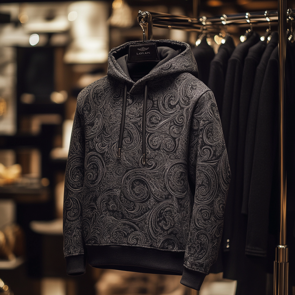 Paisley Art Print Hoodie Men