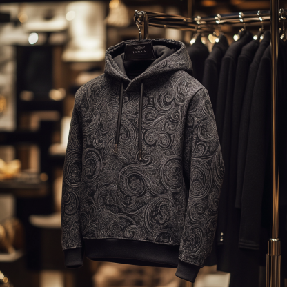 Paisley Art Print Hoodie Men