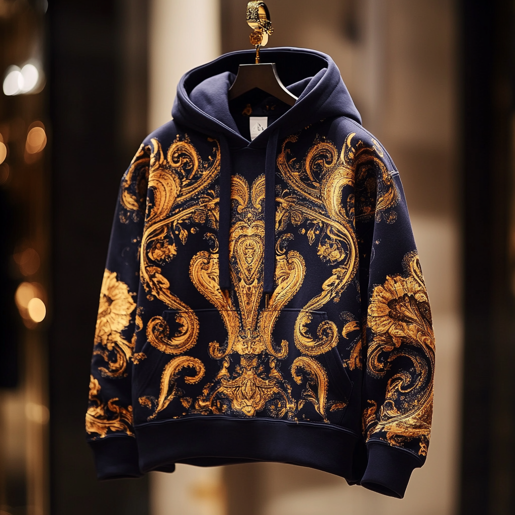 Paisley Art Print Hoodie Men