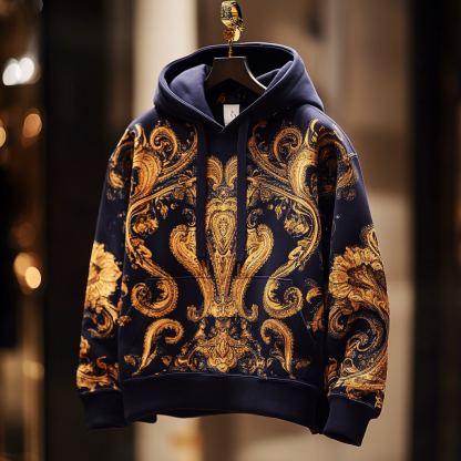 Paisley Art Print Hoodie Men