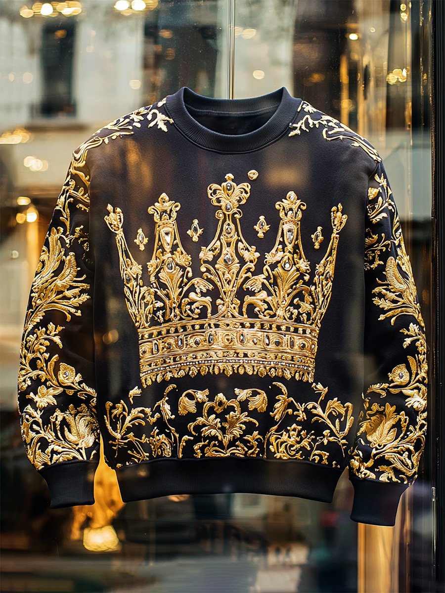 Men's Vintage Luxury Pullover Sweatshirt