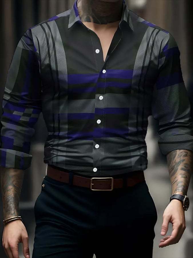 Men's Plaid Business Casual Shirt