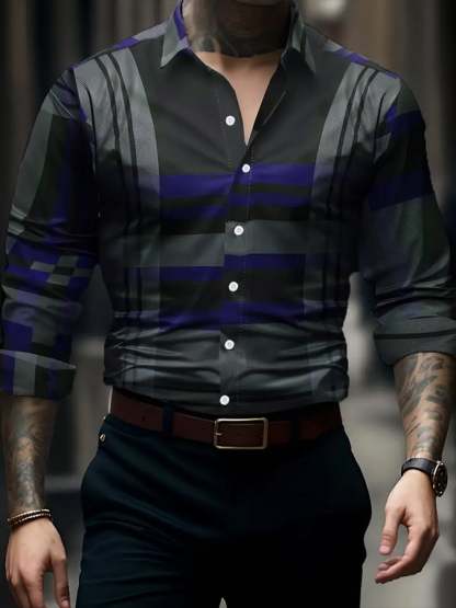 Men's Plaid Business Casual Shirt