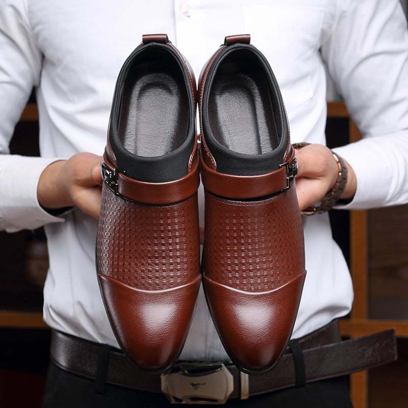 British Style Formal Wear Business Breathable Non-Slip Leather Shoes