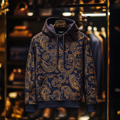 Paisley Art Print Hoodie Men