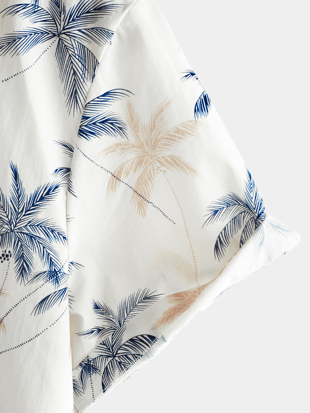 Men‘s Hawaiian Plam Tree Short Sleeve Button Beach Shirt