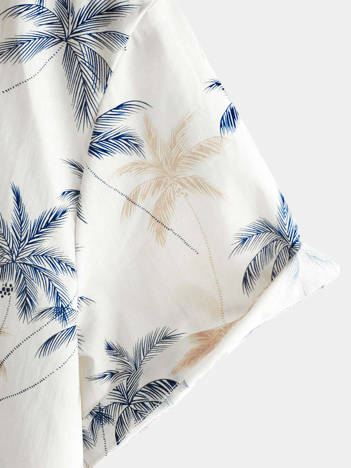 Men‘s Hawaiian Plam Tree Short Sleeve Button Beach Shirt