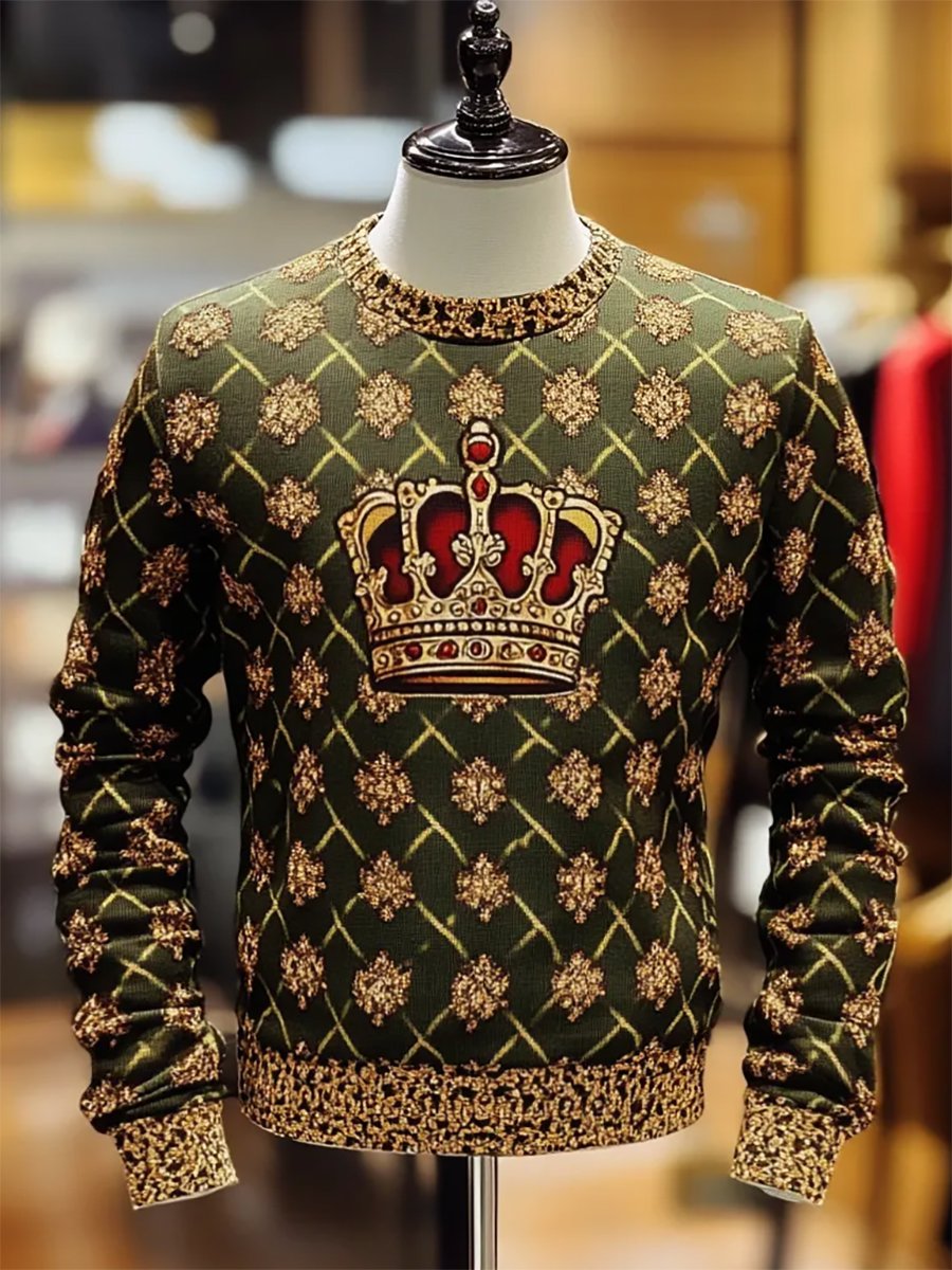 Men's Vintage Luxury Pullover Sweatshirt