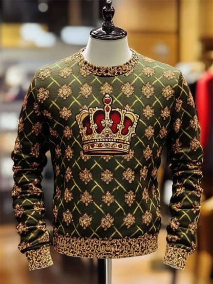 Men's Vintage Luxury Pullover Sweatshirt