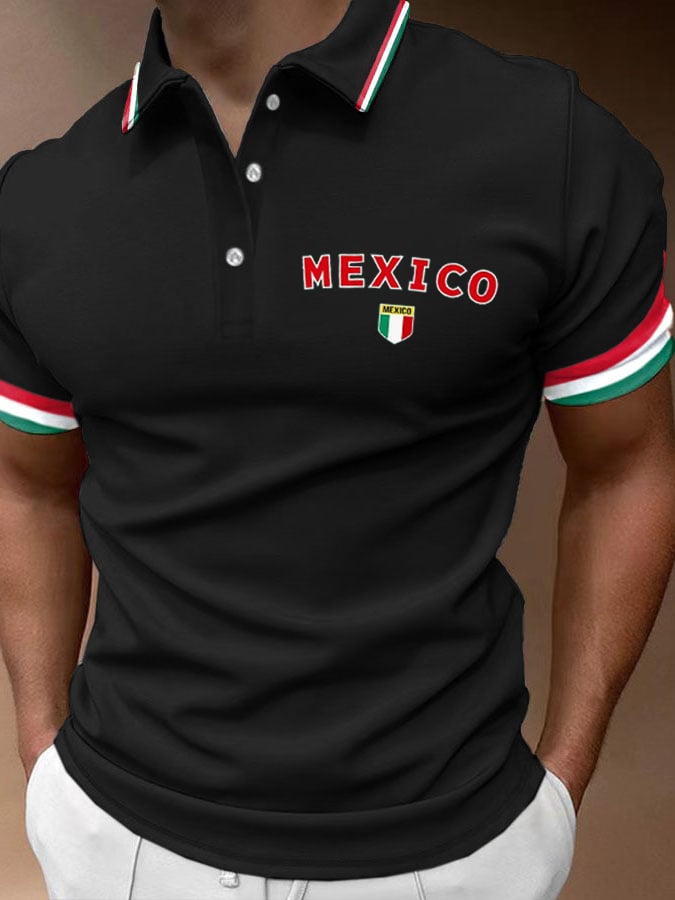 Men's Mexican Independence Day Printed Polo Shirt