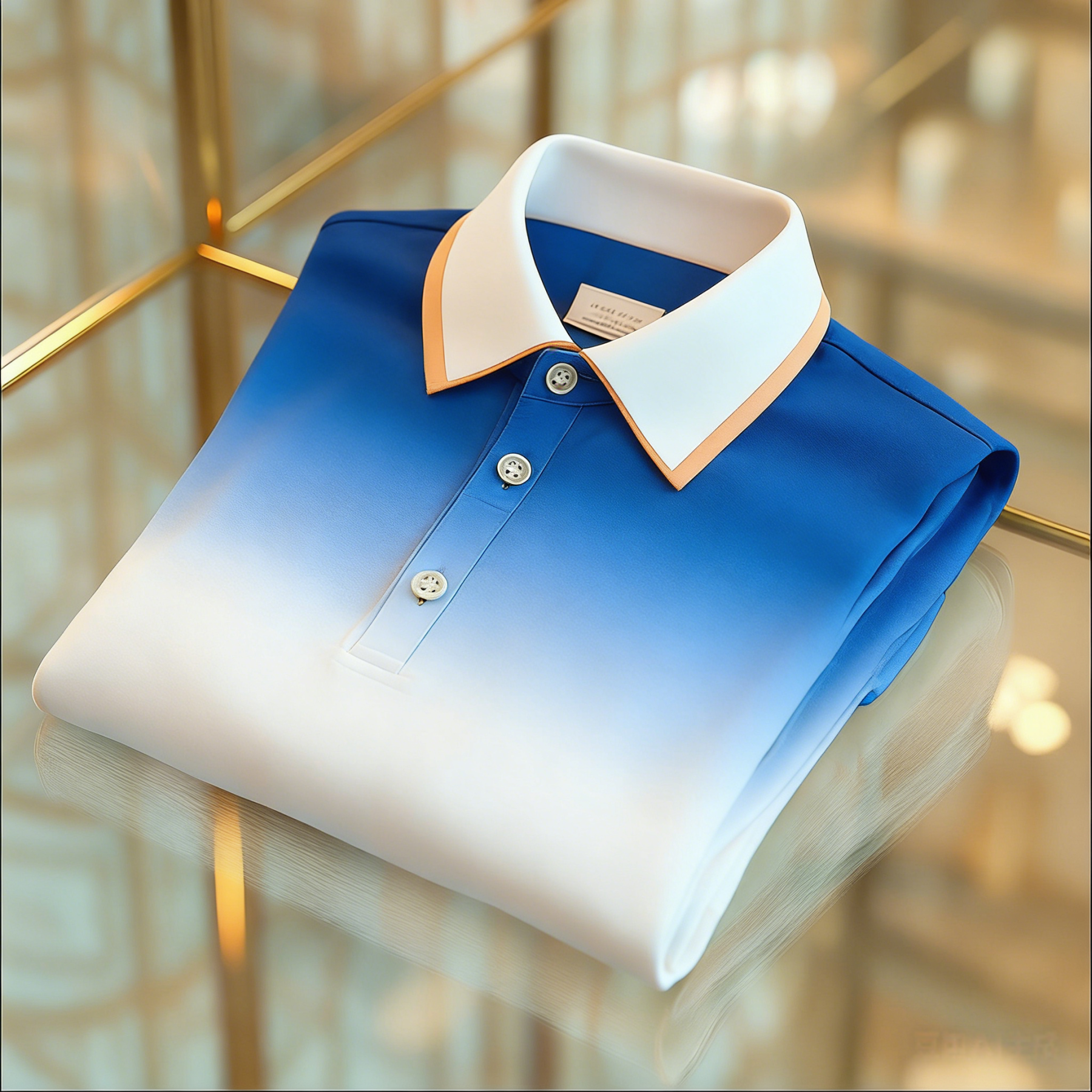 Men's Business Casual Button Short Sleeve Polo Shirt