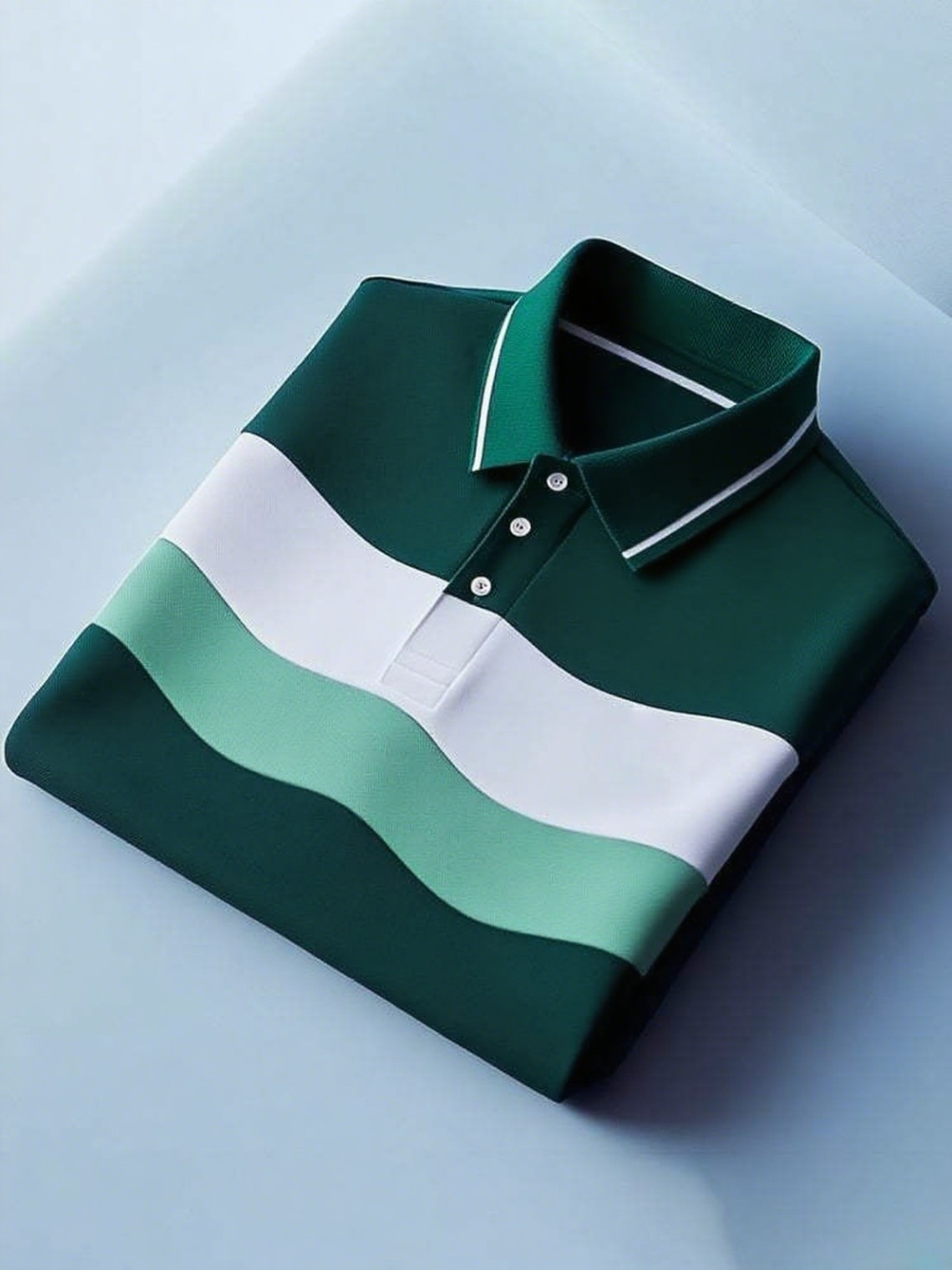 Men's Classic Business Logo Button Short Sleeve Polo Shirt