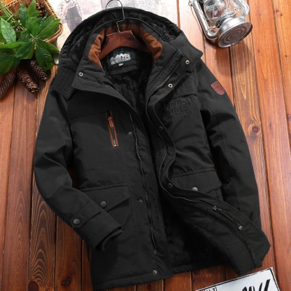 Men's Western Multi-Pocket Hooded Outdoor Farm Jacket