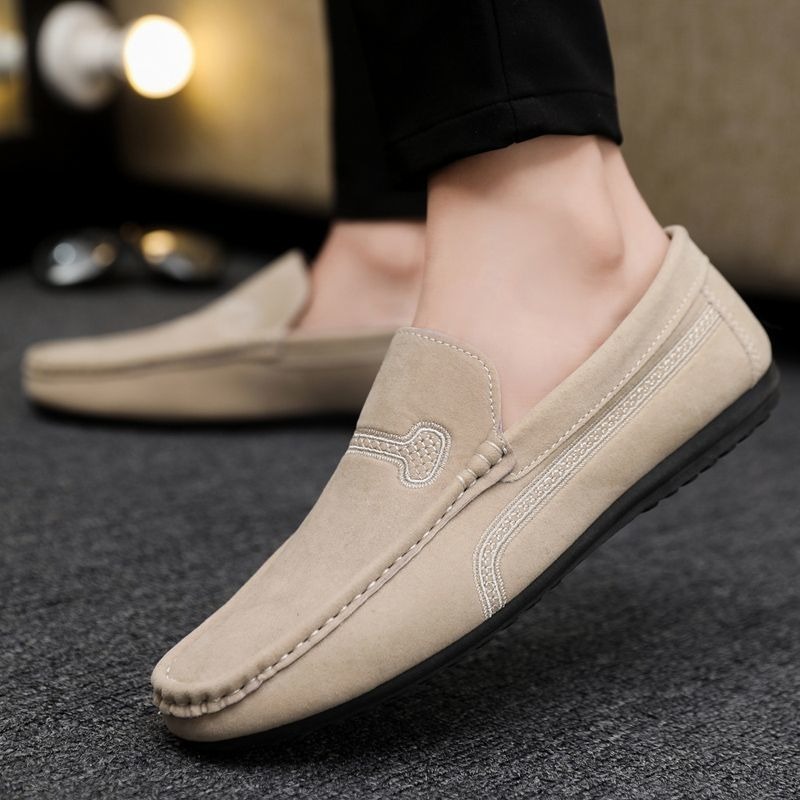 Simple Casual And Soft Pigskin Leather Loafers
