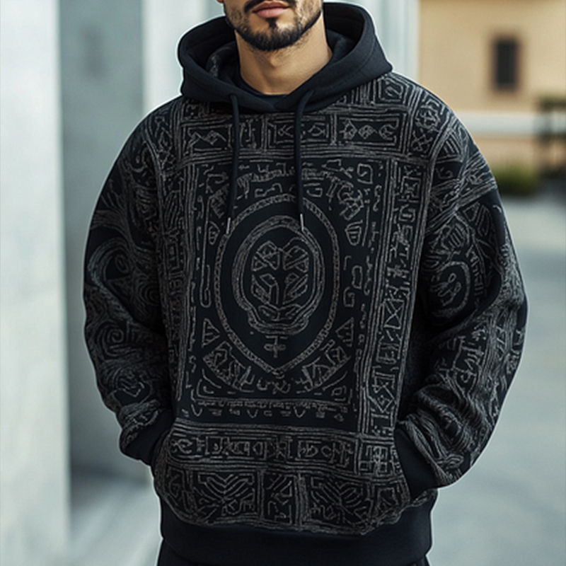 Daily Leisure Printed Hoodie
