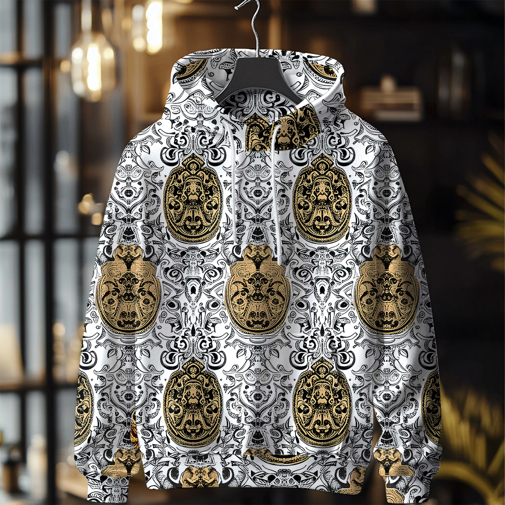 Fall/Winter Casual Warm Fashion Print Hoodies For Men