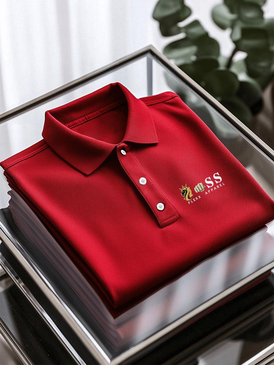 Men's Business Casual Printed Polo Shirt